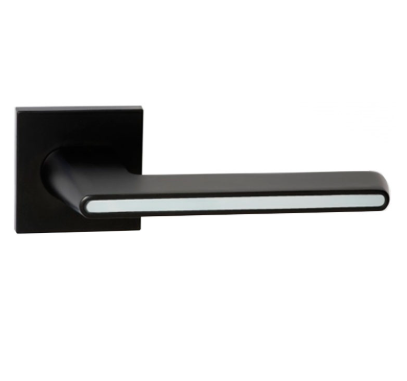 Ручки дверные ABRISS R21.190 MBP/WH (Черный матовый/Белая вставка) Ручки дверные ABRISS R21.190 MBP/WH (Черный матовый/Белая вставка)