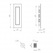 Ручка Armadillo (Армадилло) для раздвижных дверей SH.URB153.010 (SH010 URB) BPVD-77 вороненый никель