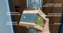 Роял термо Дуб темный/Белое дерево