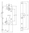 Замок врезной Code Deco 5300-MC-BLM
